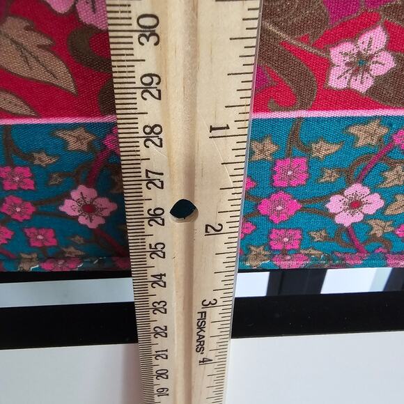 Oscar De La Renta Floral Patchwork Striped Fabric Jewelry Box Cottagecore - Picture 5 of 11